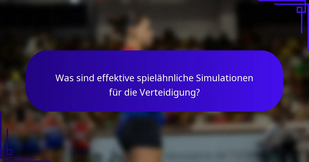Was sind effektive spielähnliche Simulationen für die Verteidigung?